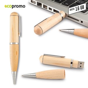 Memoria USB Bolígrafo Wood