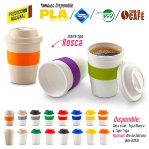 Mug Plástico Coffee Plus 12oz- Producción Nacional