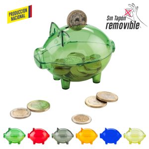 Alcancía Mini Cerdito Cristal - Producción Nacional