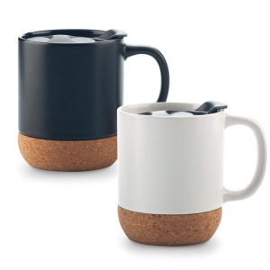 Mug Cerámica Con Corcho 11 oz