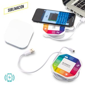Cargador Inalámbrico con Organizador de Cables - OFERTA