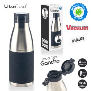 Botilito Metálico Urban Travel Lock 600ml