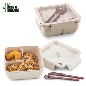 Portacomidas con Cubiertos Eco Davis