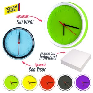 Reloj de Pared Colors - Producción Nacional