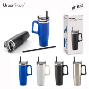 Mug Metálico y Plástico Chester Urban Travel 900ml NUEVO