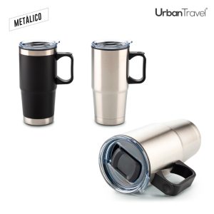 Mug Metálico Cobalt Urban Travel 600ml NUEVO